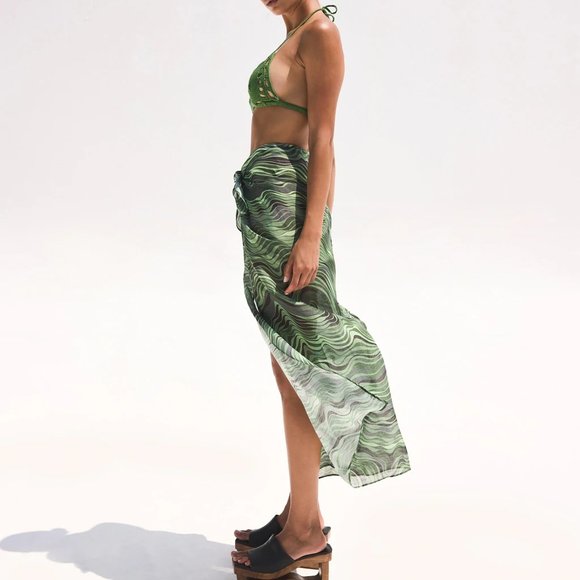 Nila Skirt Cover-Up in Saltation Basil Multi Cult Gaia - Picture 2 of 9